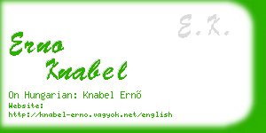 erno knabel business card